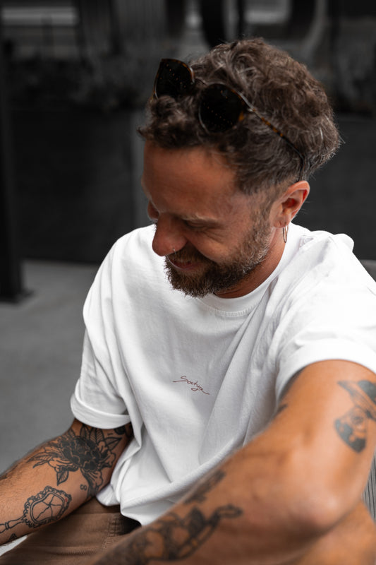 White Oversized T-Shirt - OG Mocha